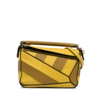 loewe pre-owned sac à bandoulière puzzle mini (2014-2023) - marron